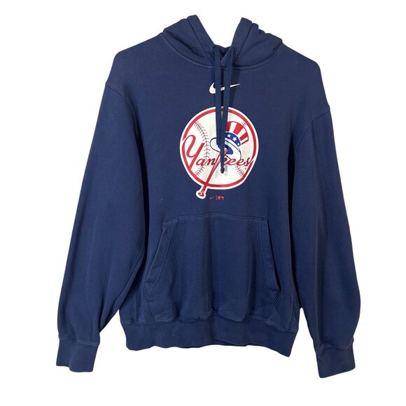 Nike Men's Size Small Blue NY Yankees Pullover Hoodie GUC - Picture 1 of 10
